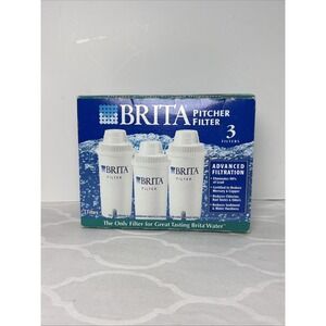 Brita Pitcher Filters 3 Pack Replacement Standard White ~ Brand New Sealed